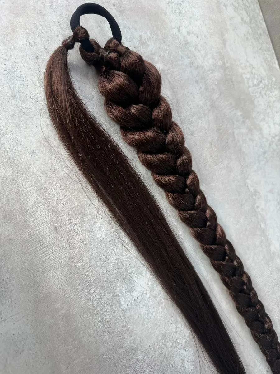 Хвост-коса на резинке