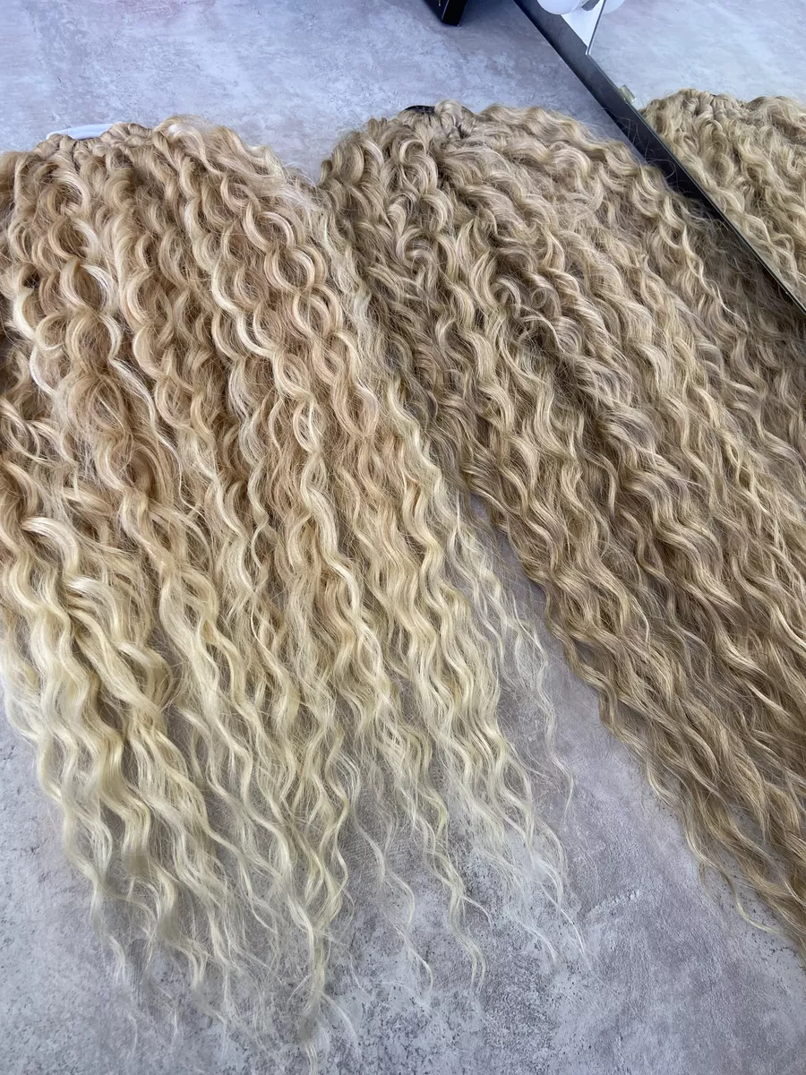 Хвост кудрявый на резинке