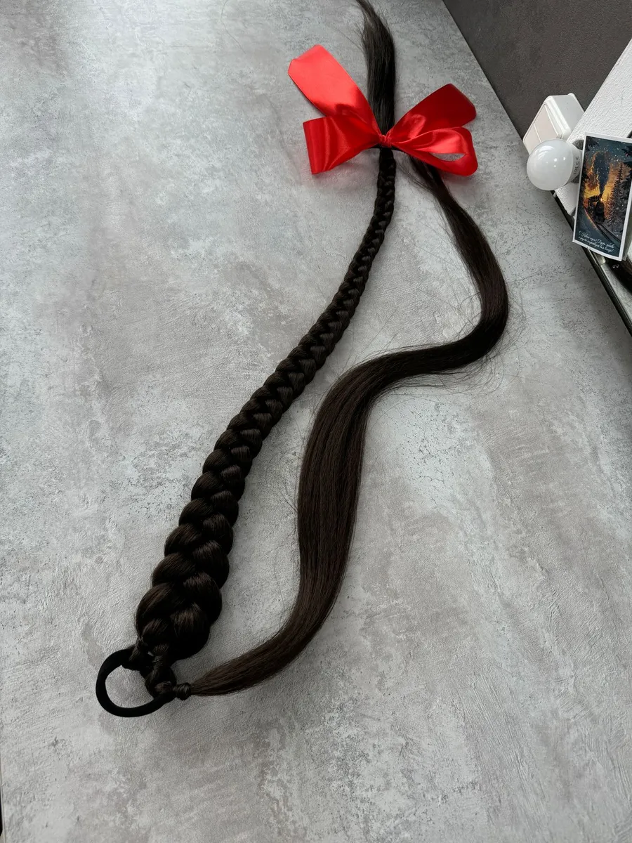 Хвост-коса на резинке