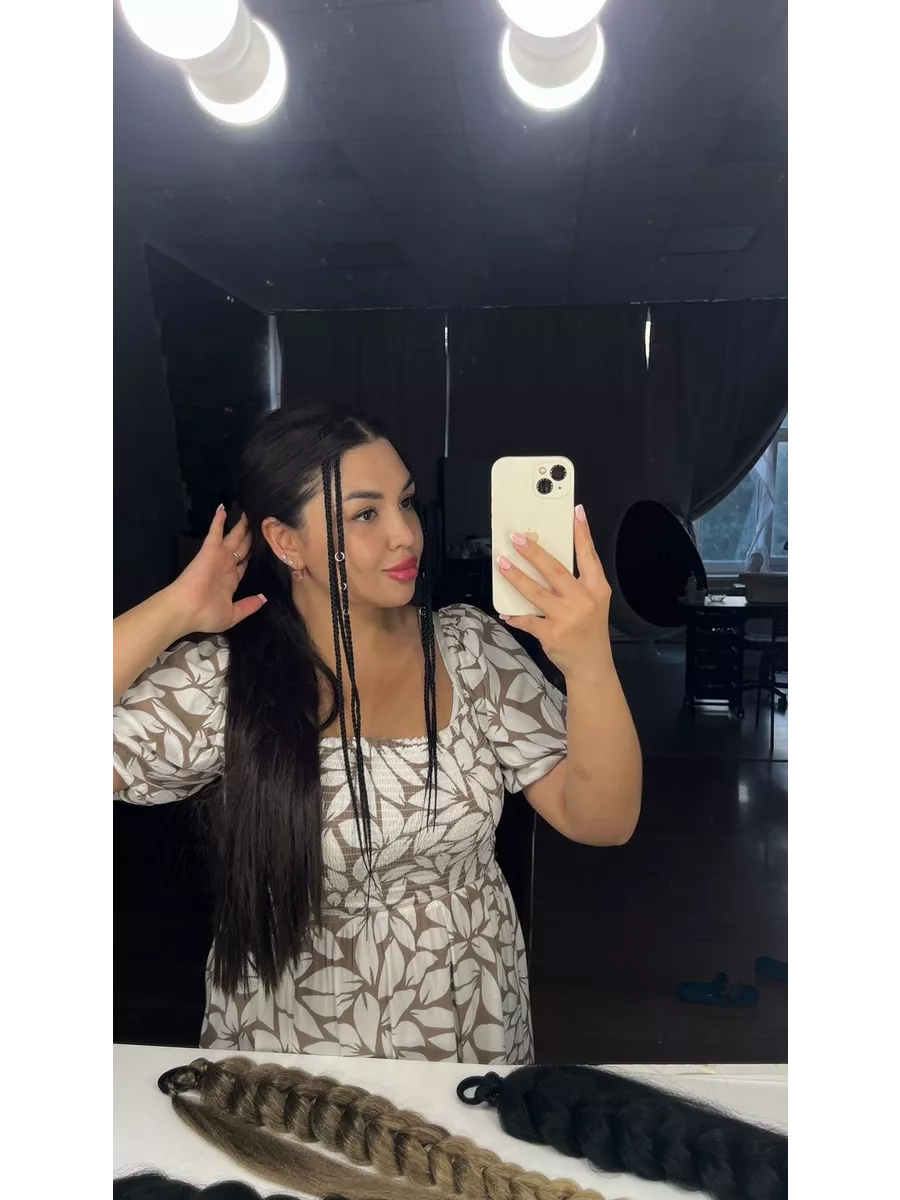 косы на заколках