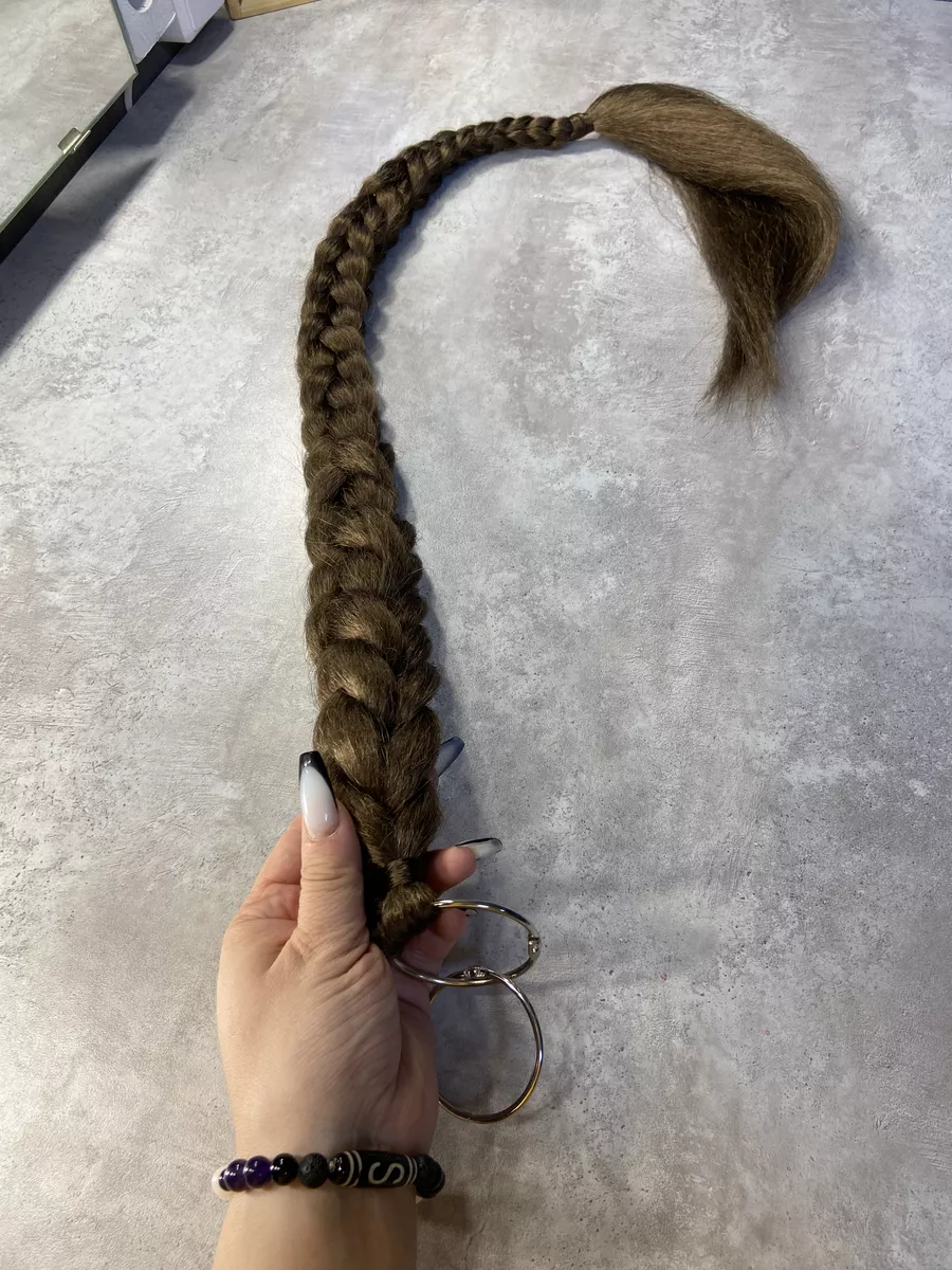 Хвост-коса на резинке