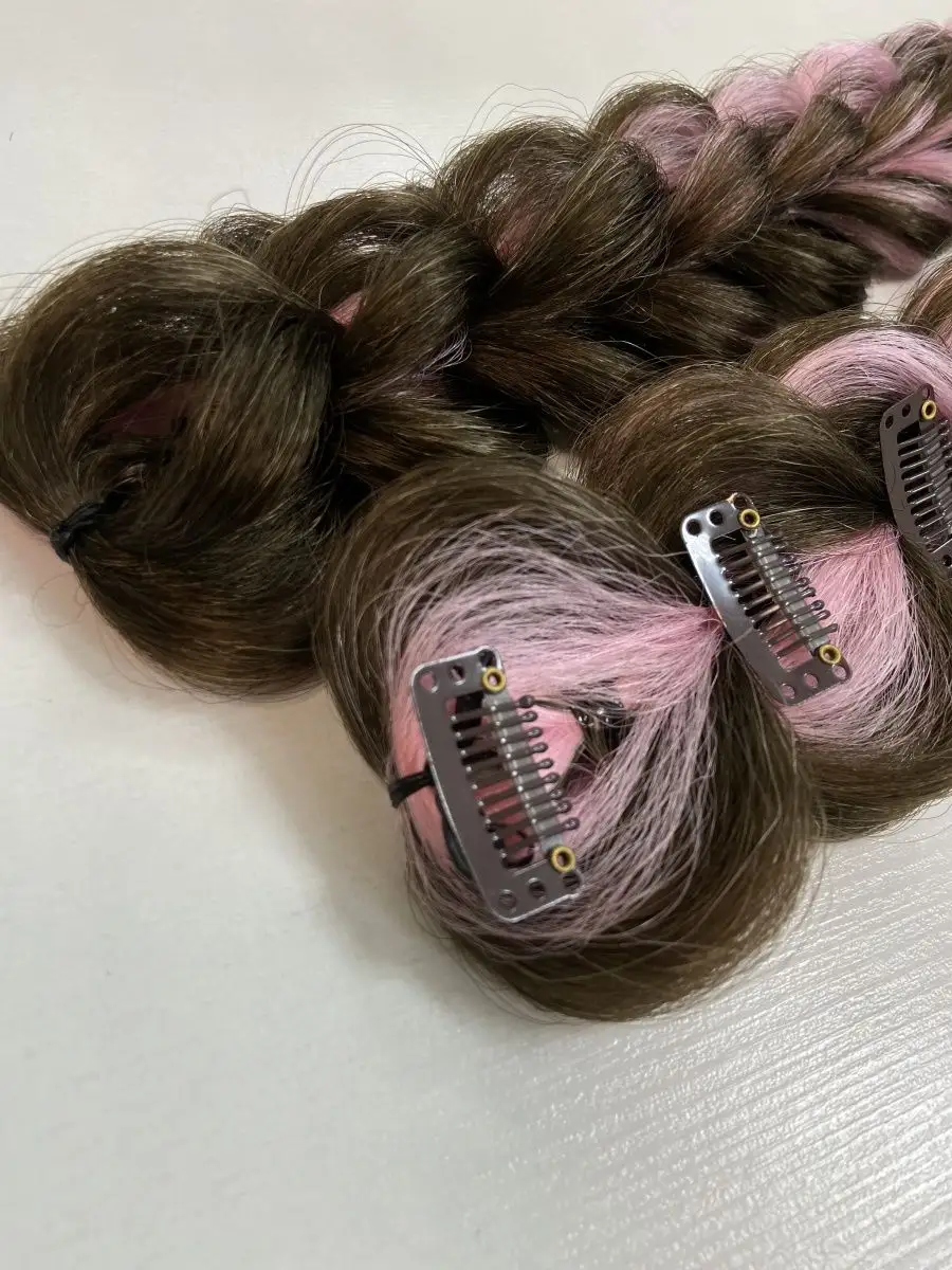 3д косы накладные на заколках