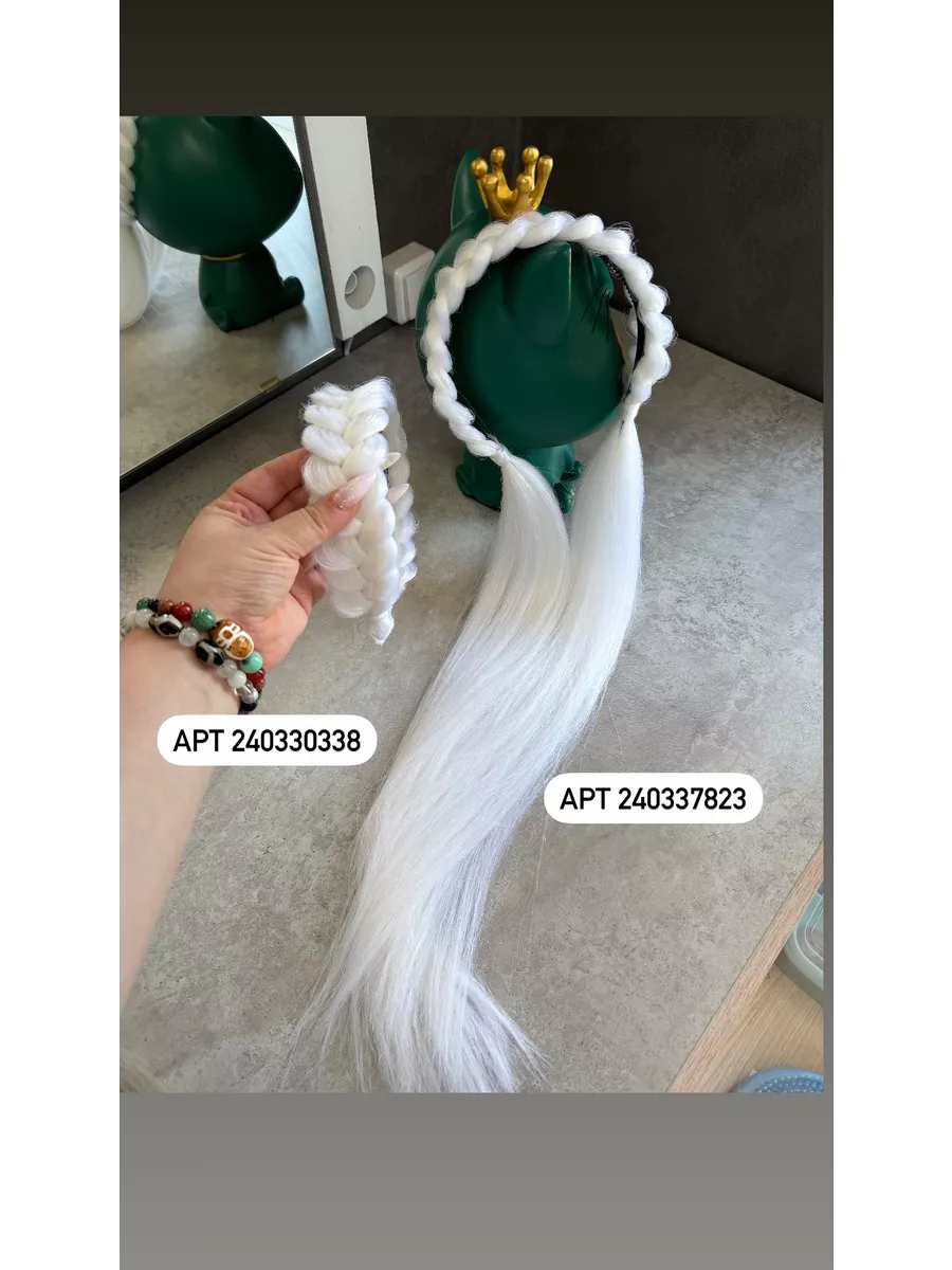 Ободок с хвостиками