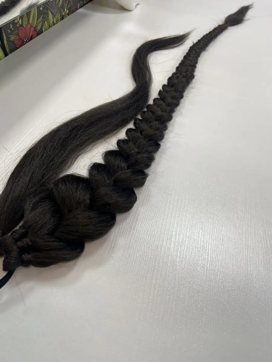 Хвост-коса на резинке