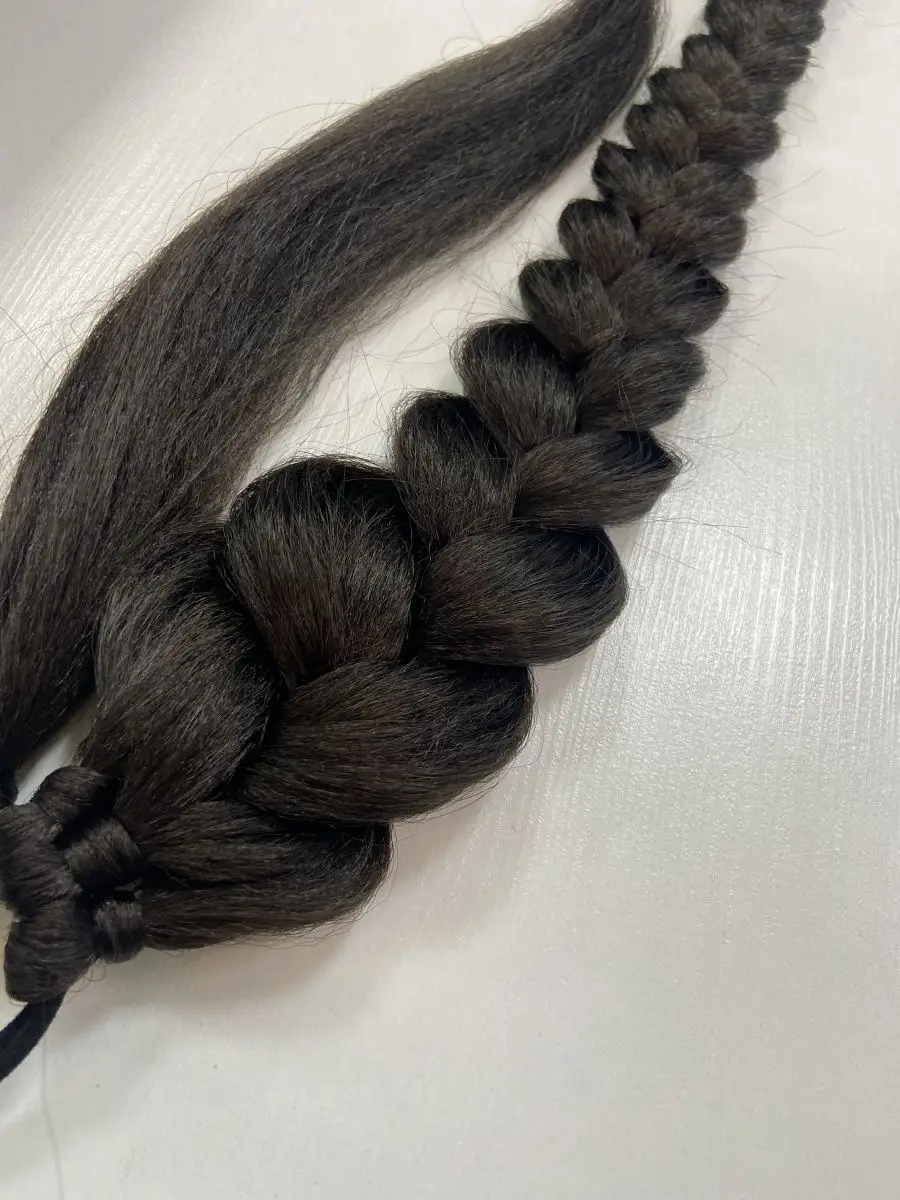 Хвост-коса на резинке