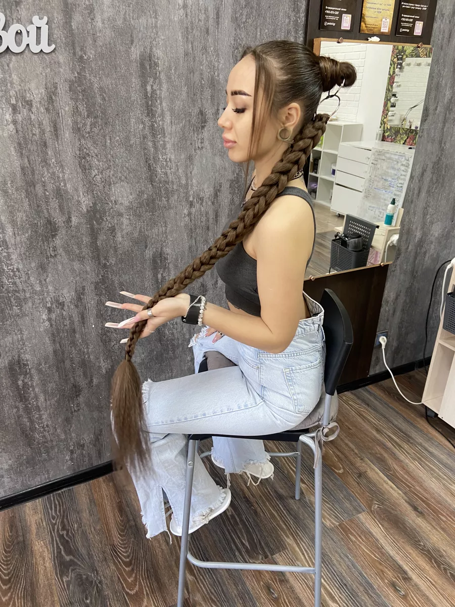 Хвост-коса на резинке