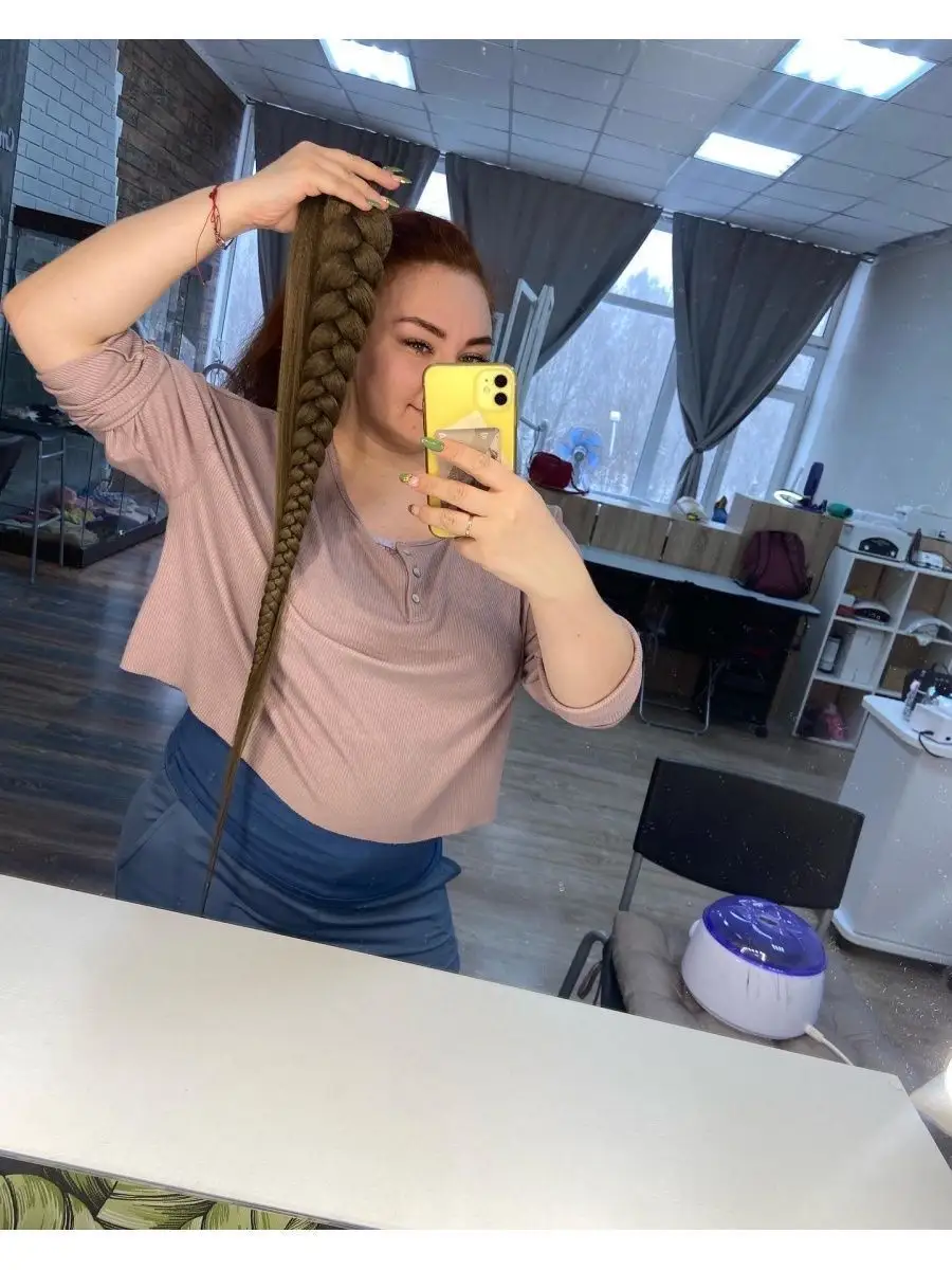 Хвост-коса на резинке