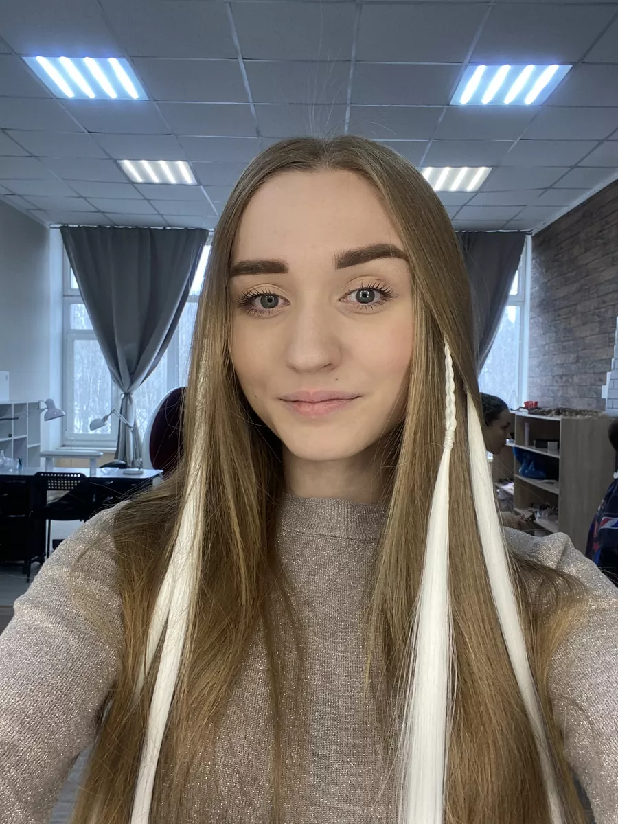 косы на заколках