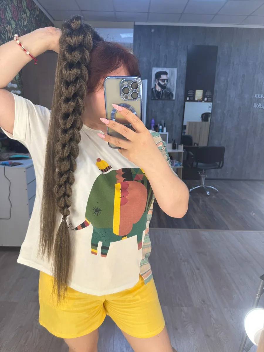 Хвост-коса на резинке