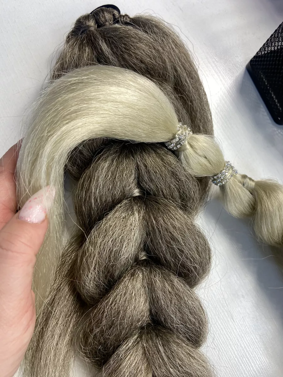 хвост-коса на резинке