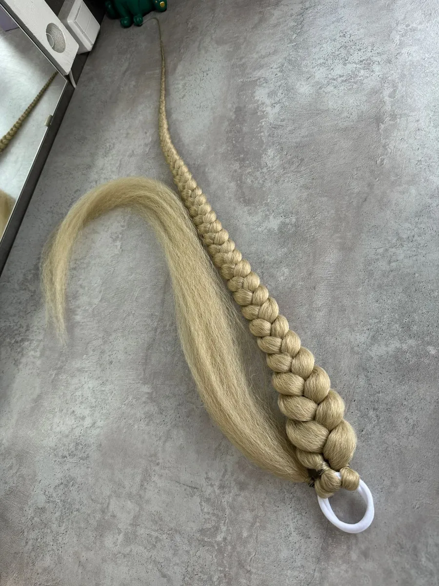 хвост-коса на резинке