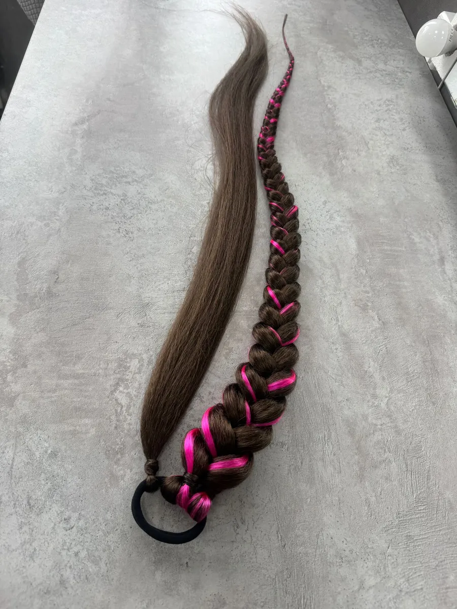 Хвост-коса на резинке