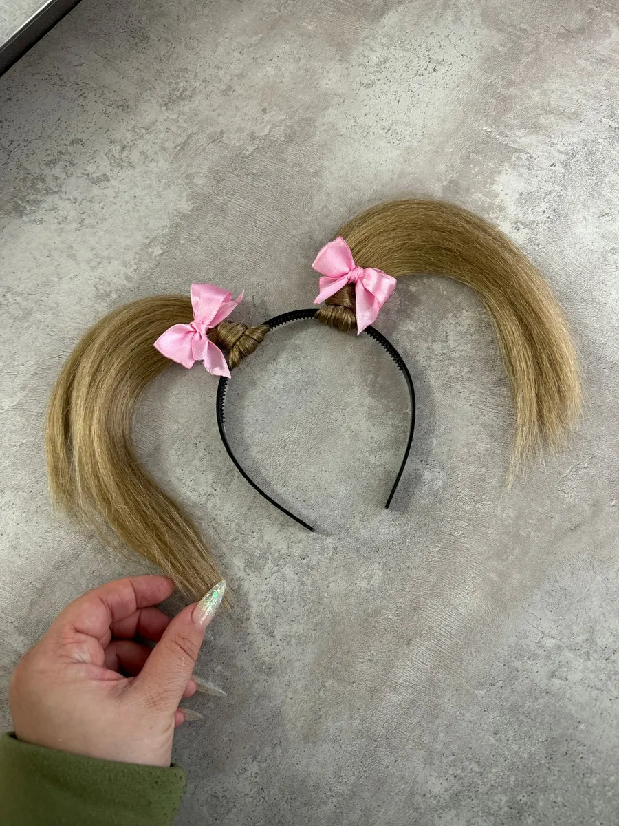 Ободок с хвостиками