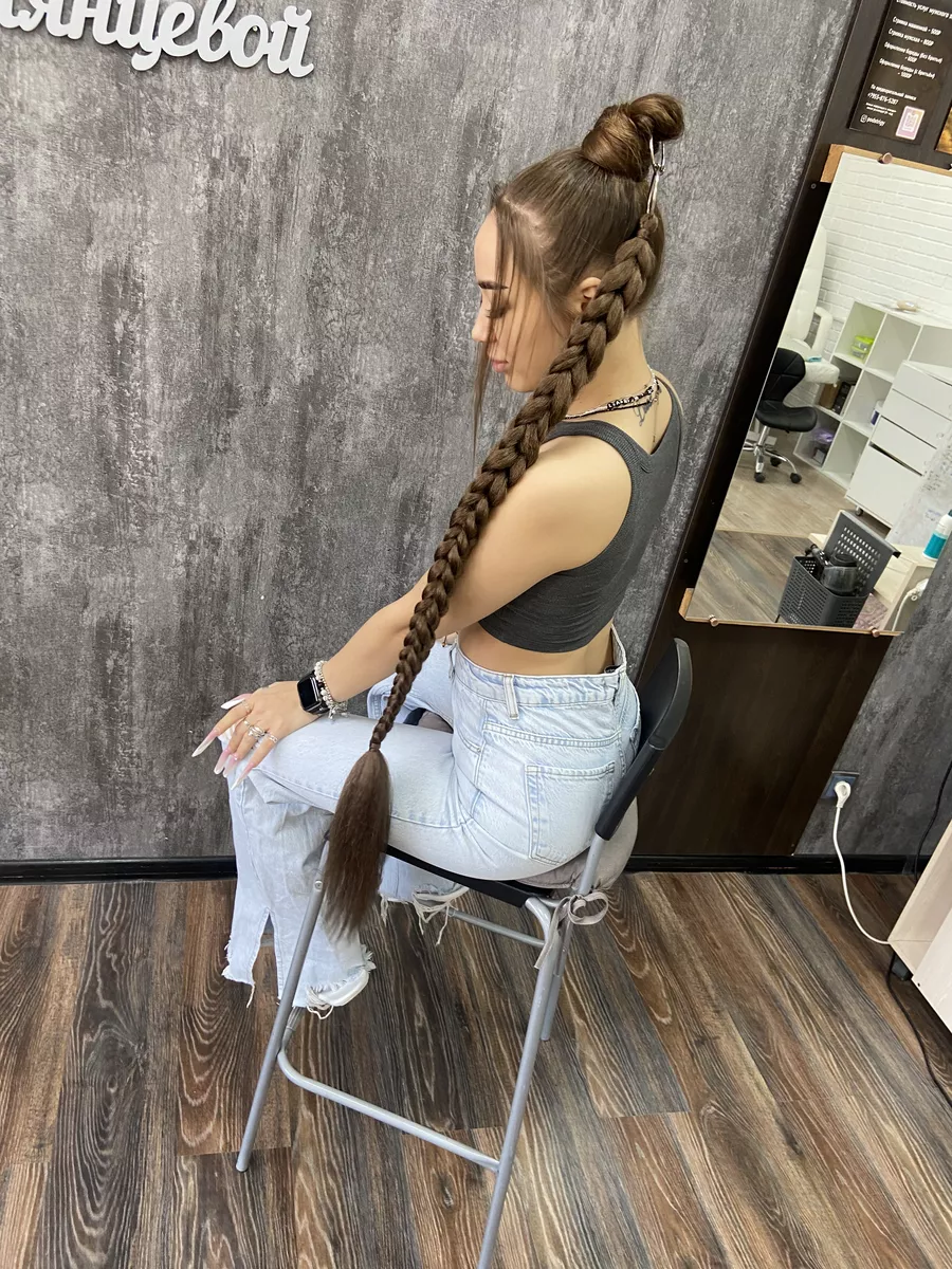 Хвост-коса на резинке