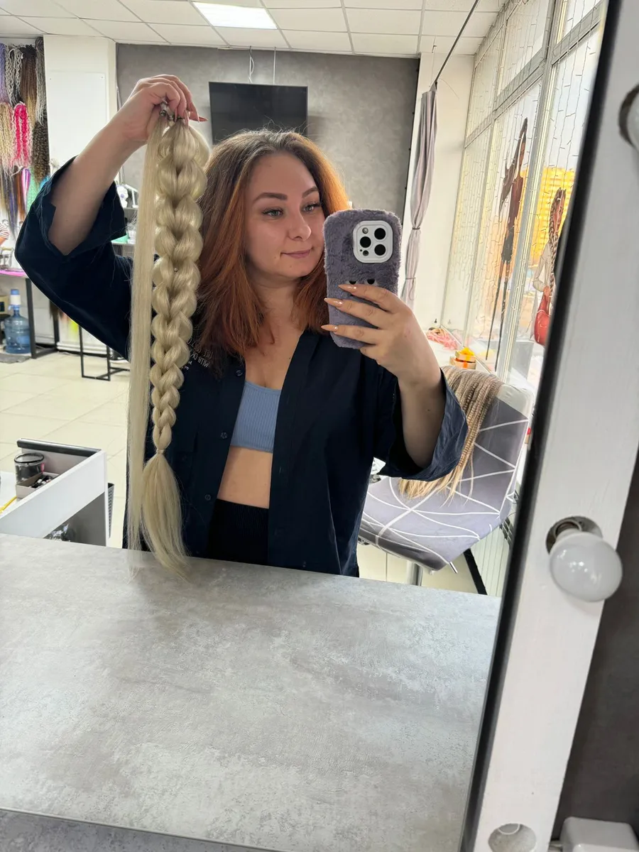 хвост-коса на резинке