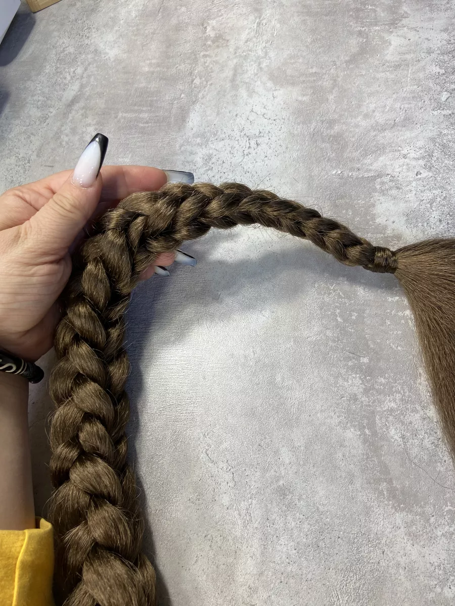 Хвост-коса на резинке