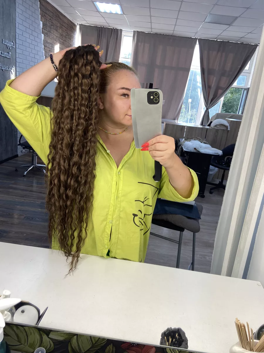 Хвост кудрявый на резинке