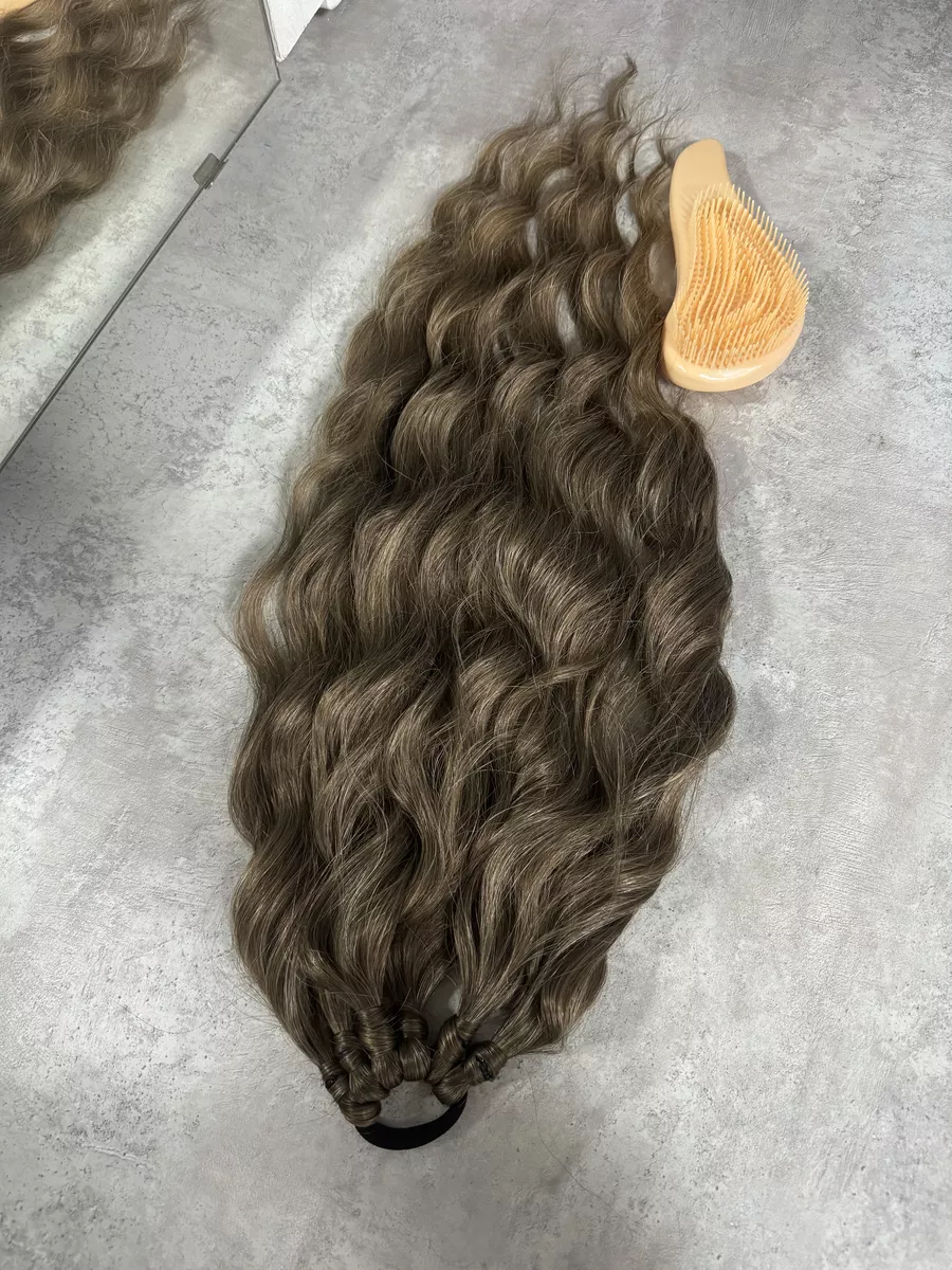 Хвост на резинке волна