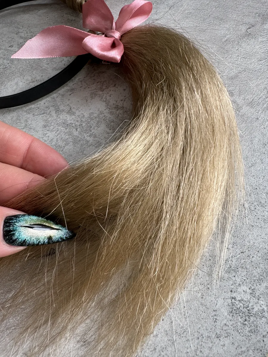 Ободок с хвостиками