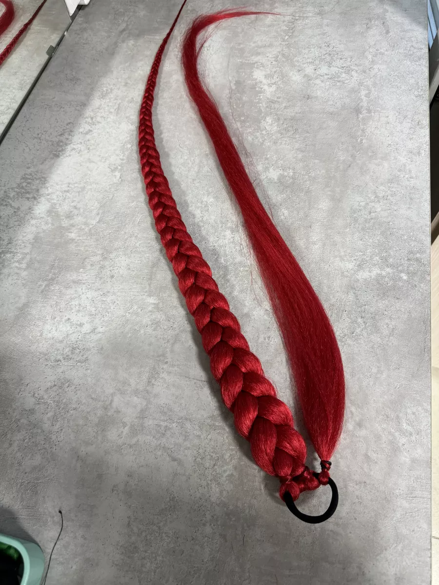 хвост-коса на резинке