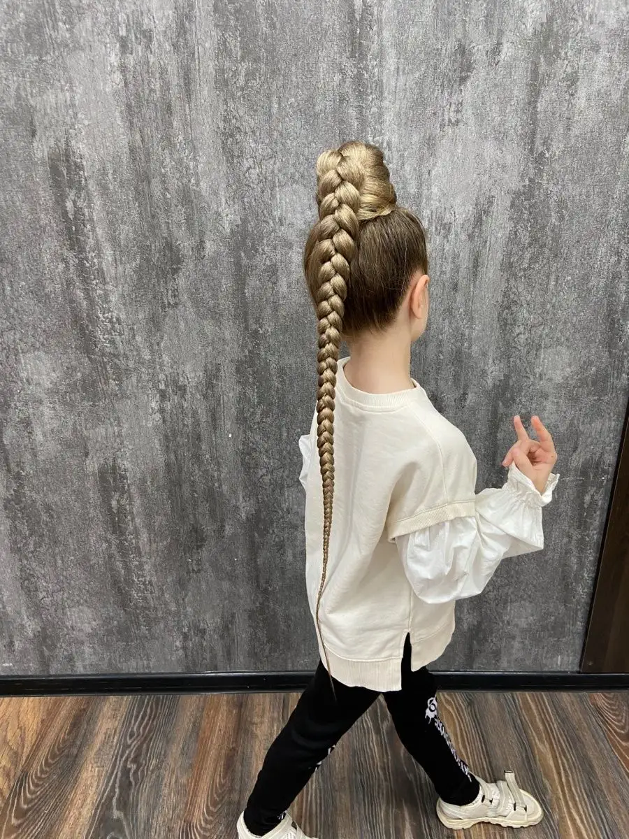 Хвост-коса на резинке