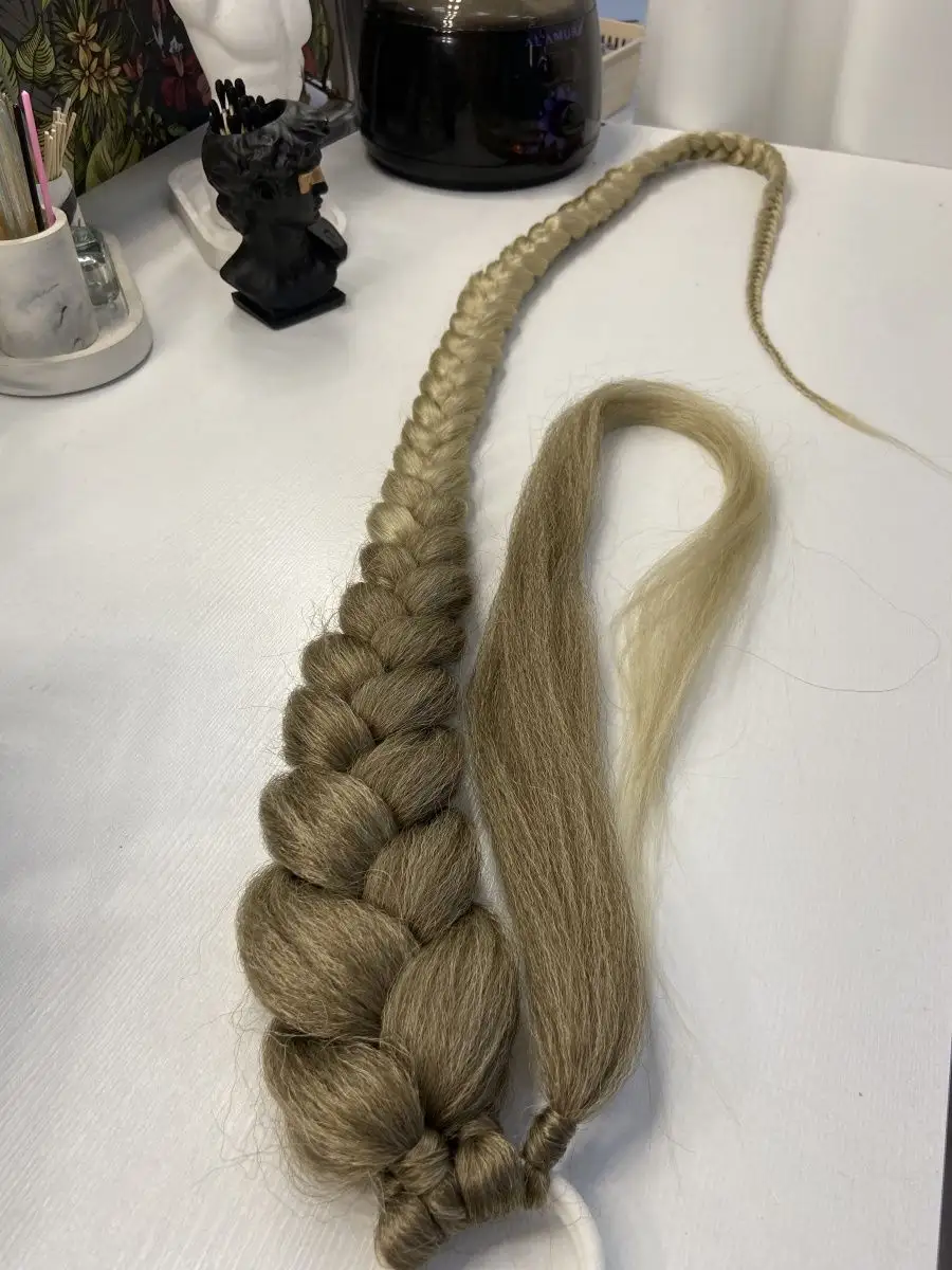 Хвост-коса на резинке