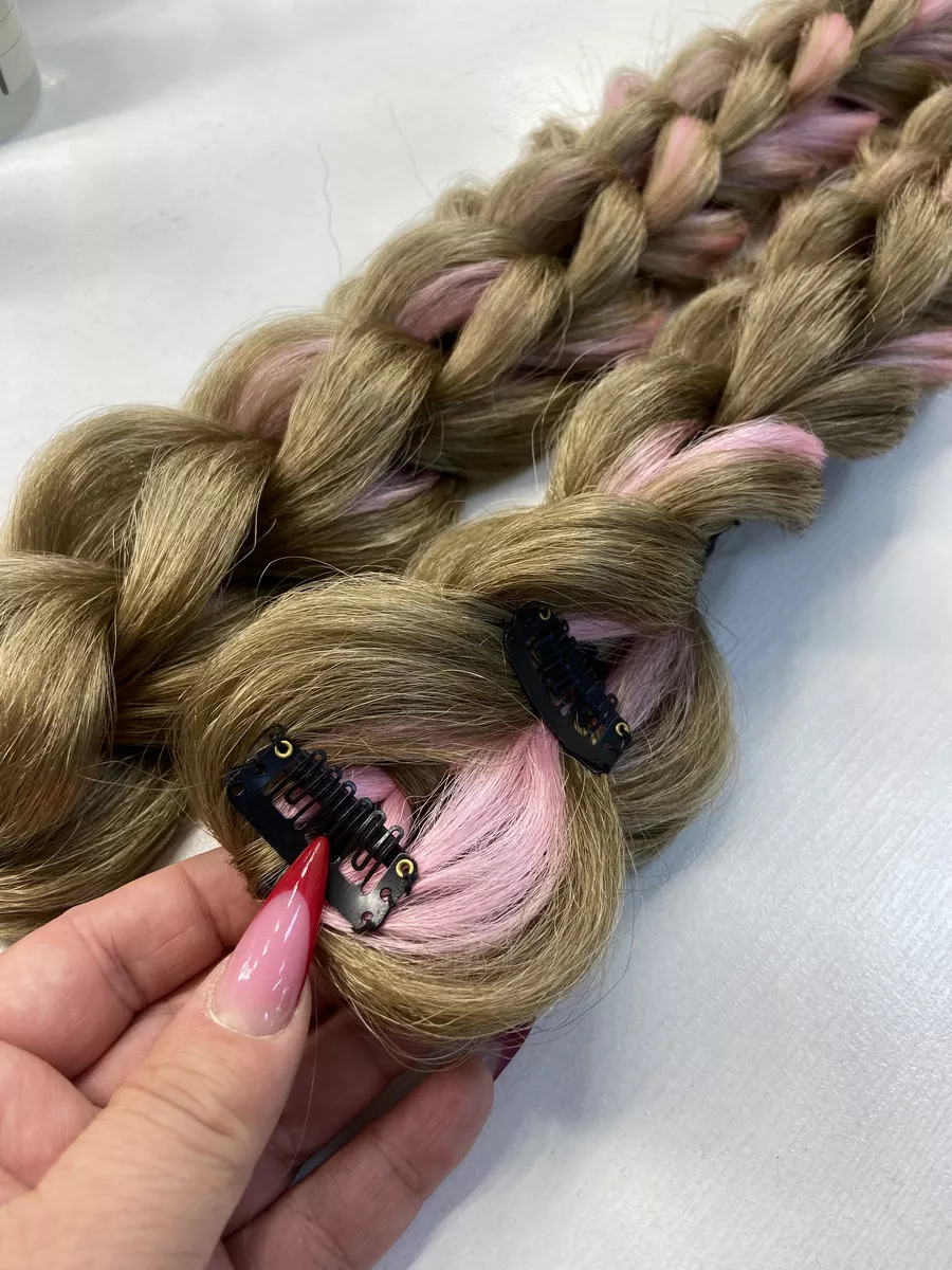 3д косы накладные на заколках