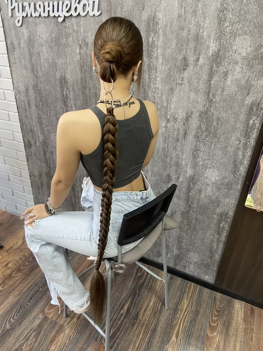 Хвост-коса на резинке