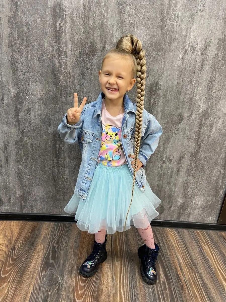 Хвост-коса на резинке