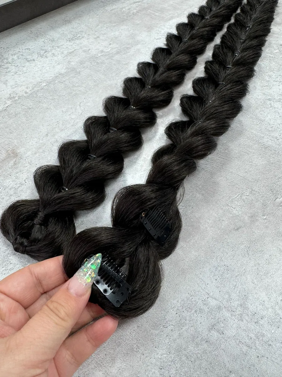 Французские косы накладные на заколках