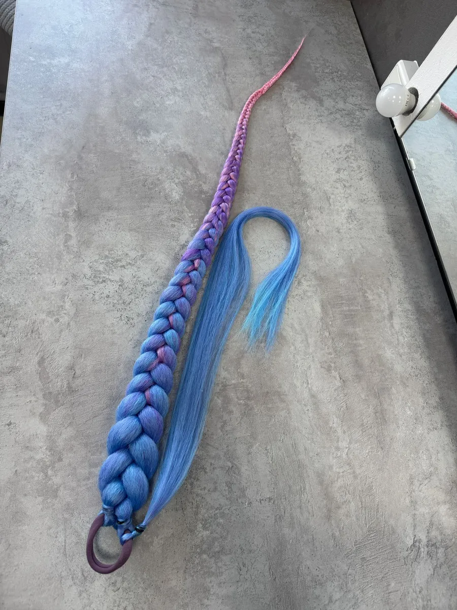 Хвост-коса на резинке