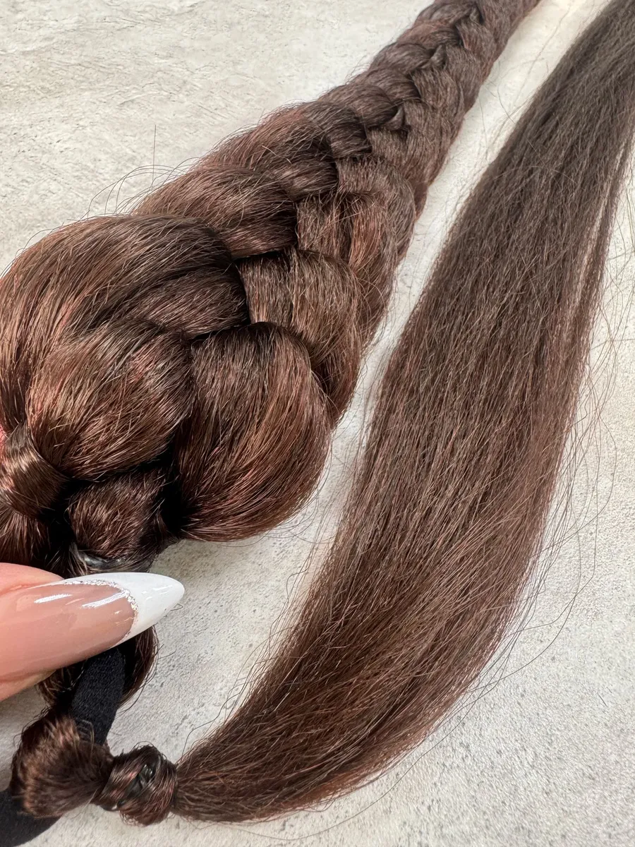 Хвост-коса на резинке