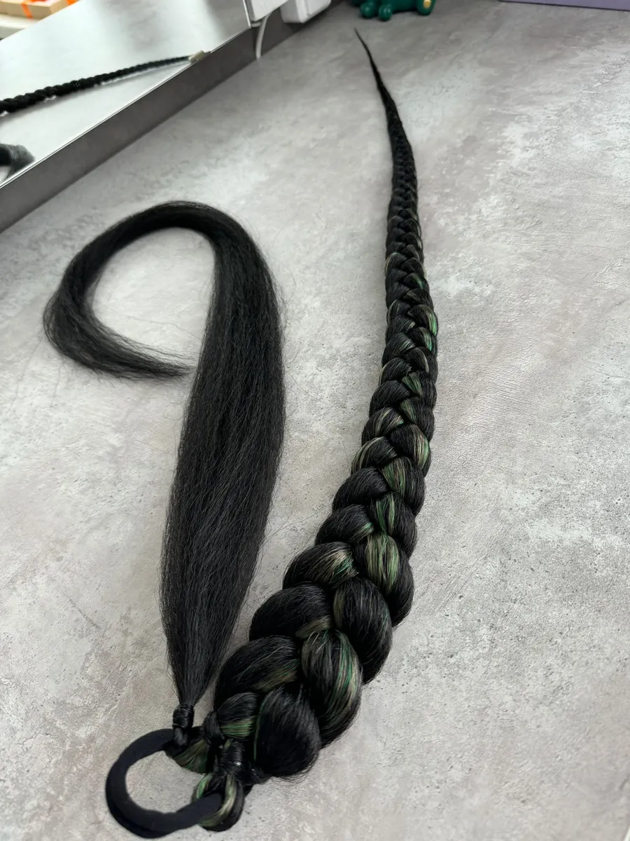 хвост-коса на резинке