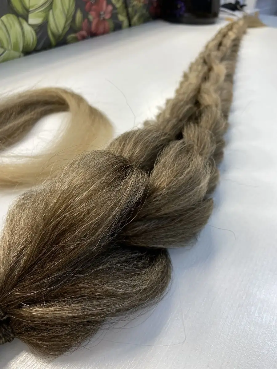 хвост-коса на резинке