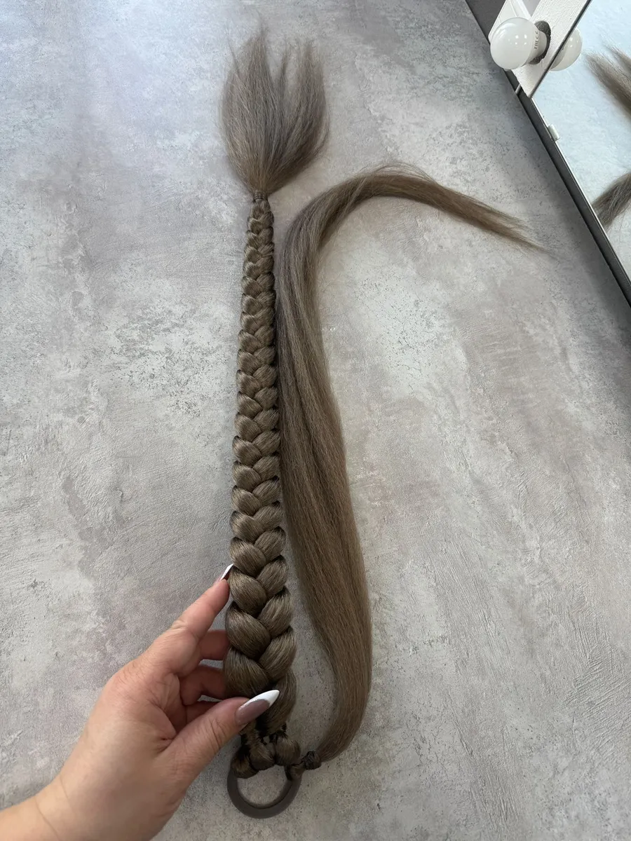 Хвост-коса на резинке