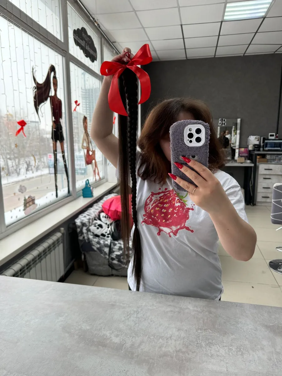 Хвост-коса на резинке