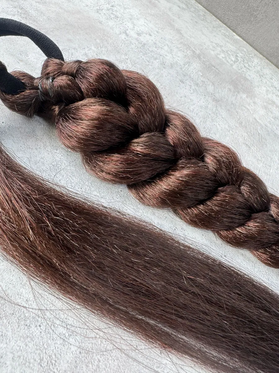 Хвост-коса на резинке