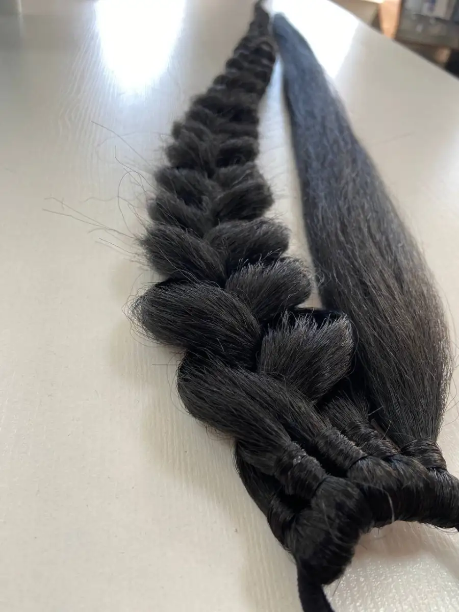 Хвост-коса на резинке