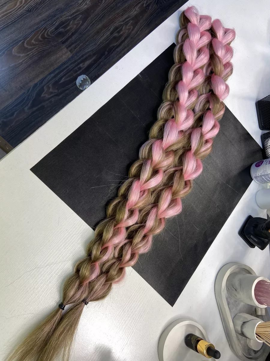 3д косы накладные на заколках