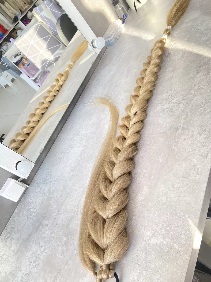 хвост-коса на резинке