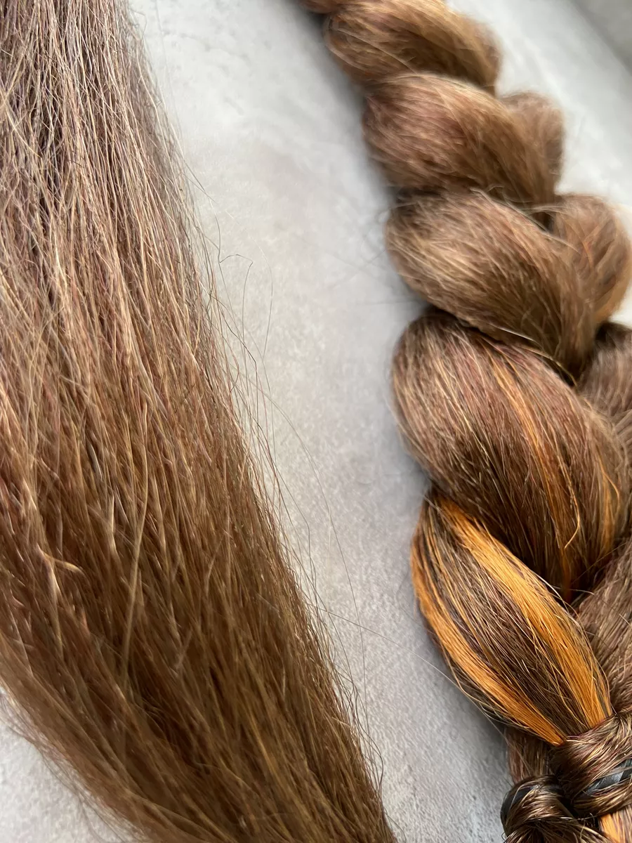 хвост-коса на резинке