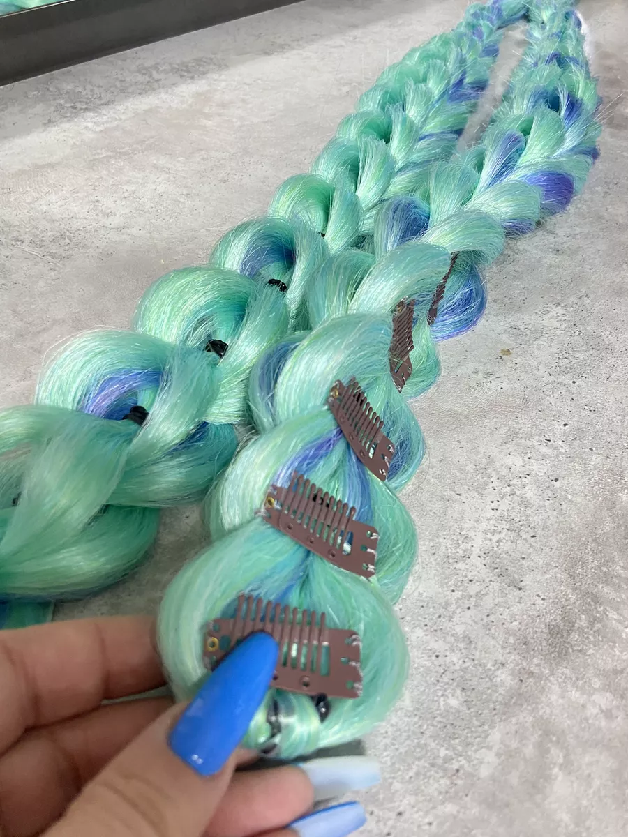 3д косы накладные на заколках