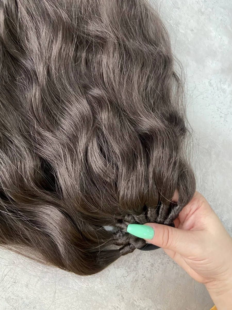 Хвост на резинке волна