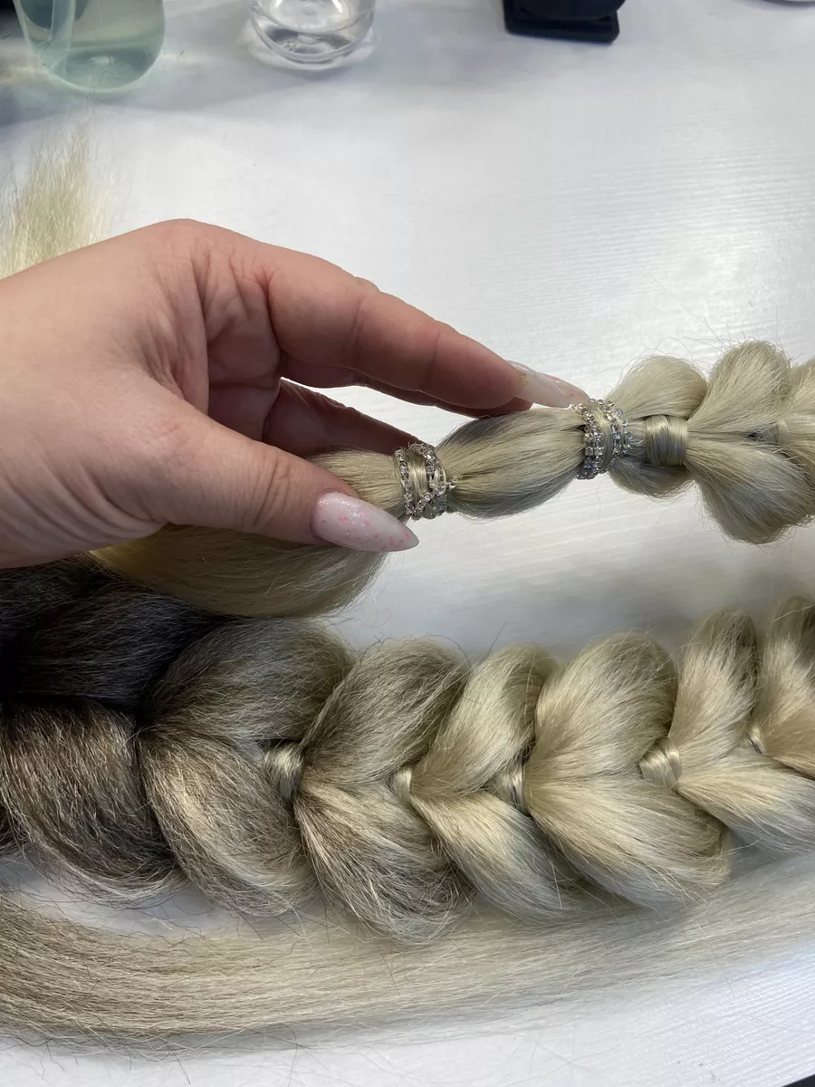 хвост-коса на резинке