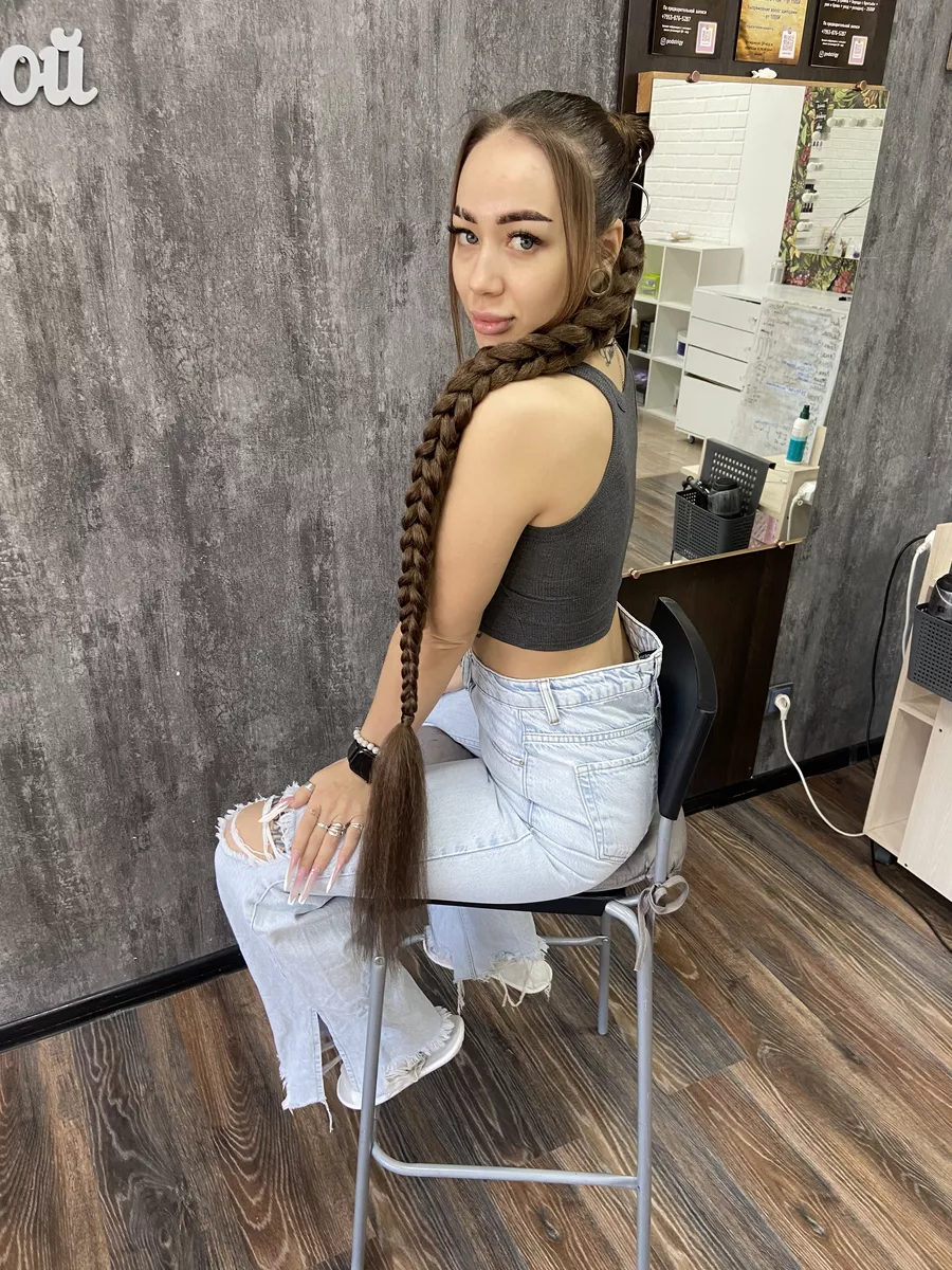 Хвост-коса на резинке