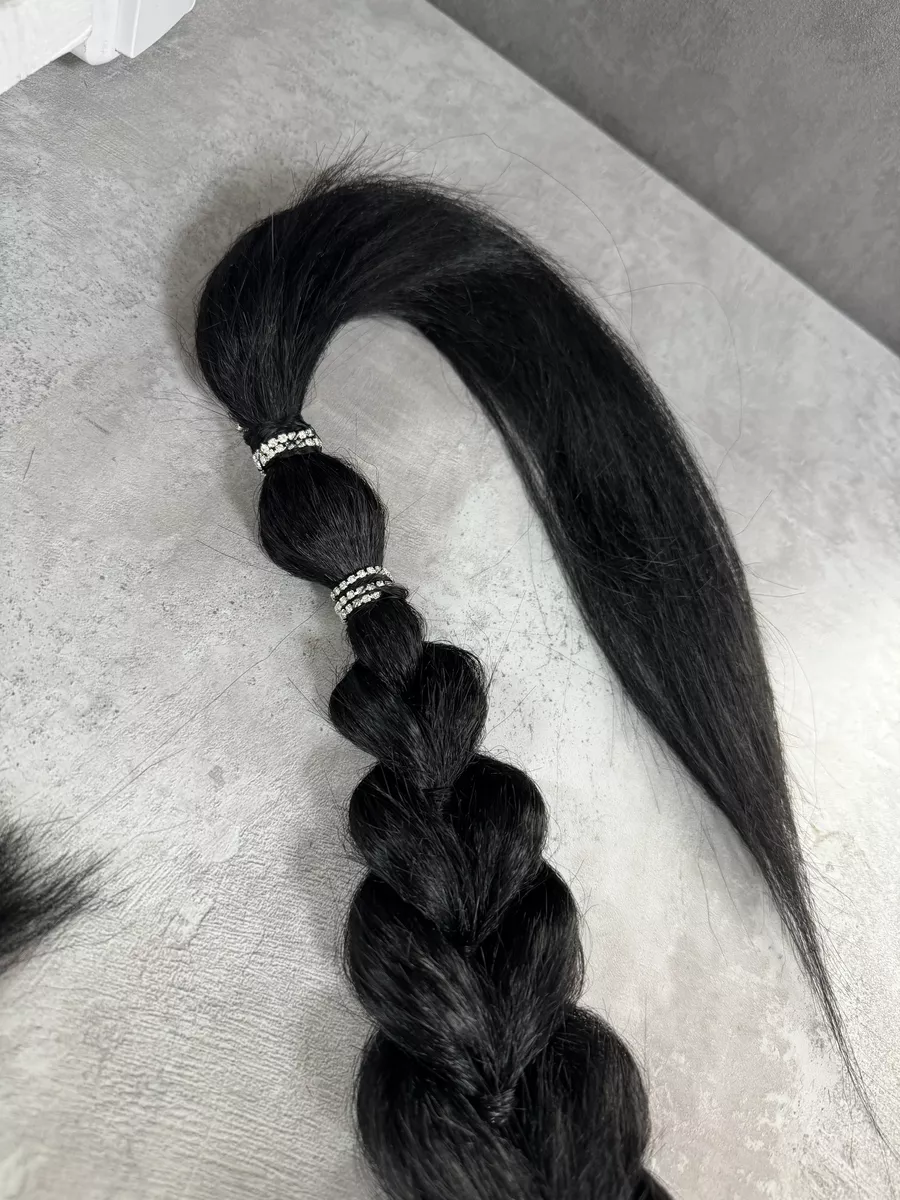 хвост-коса на резинке