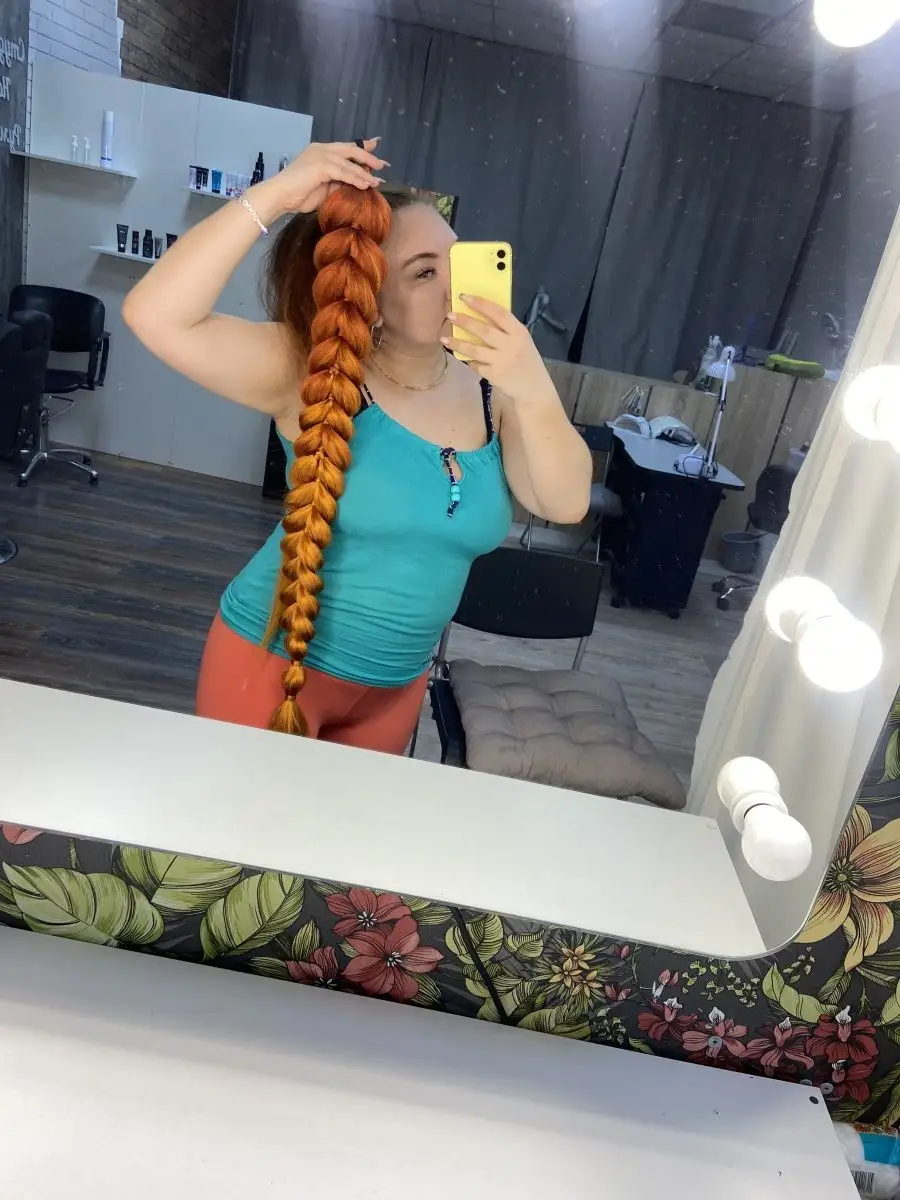 хвост-коса на резинке