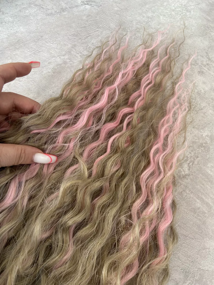 Хвост на резинке кудрявый