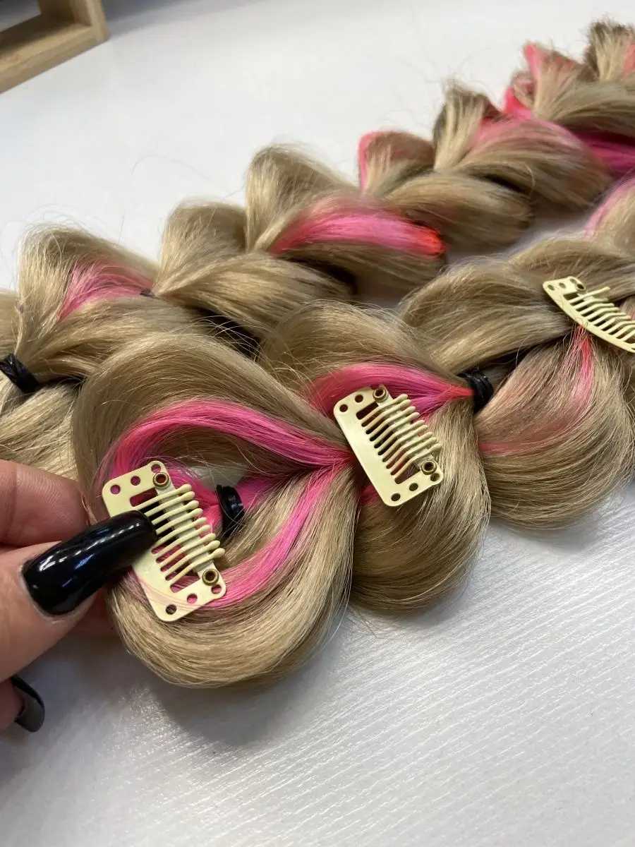 Французские косы накладные на заколках