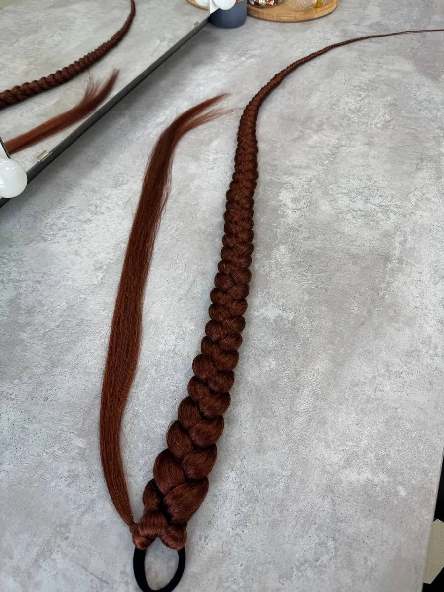 Хвост-коса на резинке